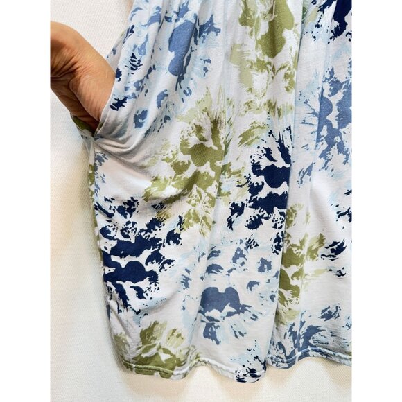 Merrell Knit Dress Womens XXL Multicolor Floral Short Sleeve Elastic Waist - Picture 8 of 14